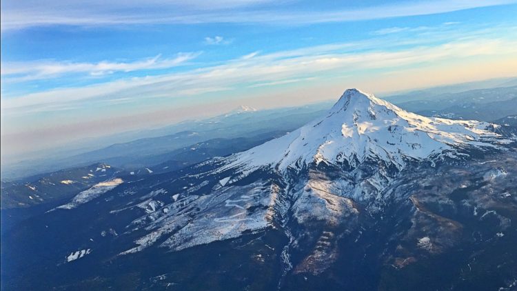 Mount Hood taken from the air